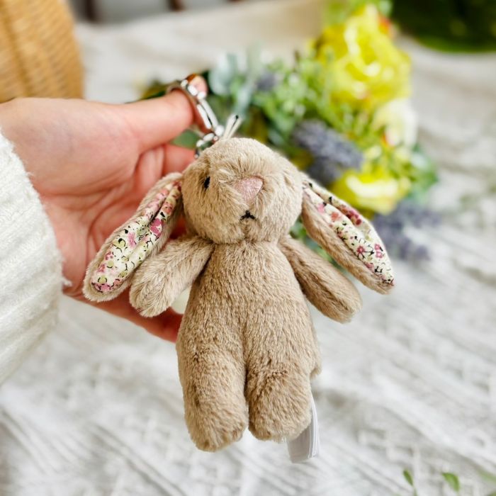 Blossom Beige Bunny Bag Charm05