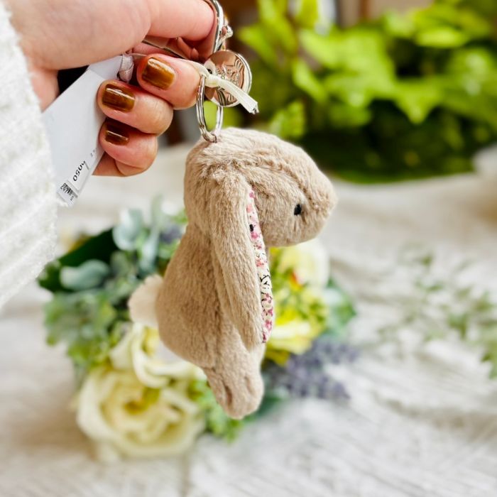 Blossom Beige Bunny Bag Charm06