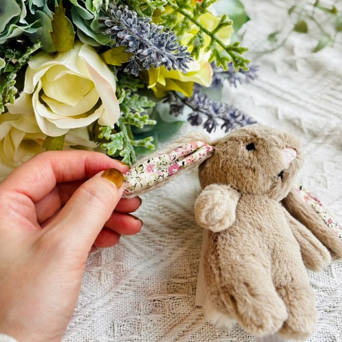 Blossom Beige Bunny Bag Charm07