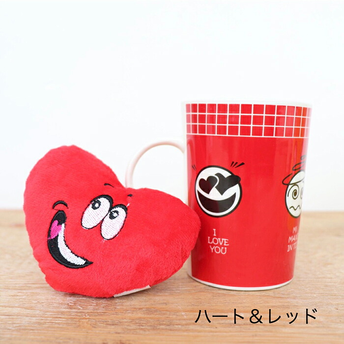EMOTICON マグカップ ハート＆レッド03
