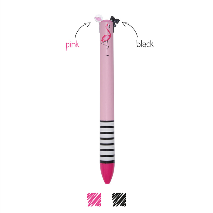 Click&Clack 2色ボールペン　フラミンゴ01