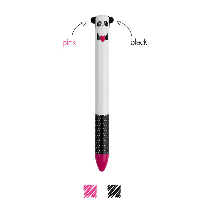 Click&Clack 2色ボールペン　パンダ01