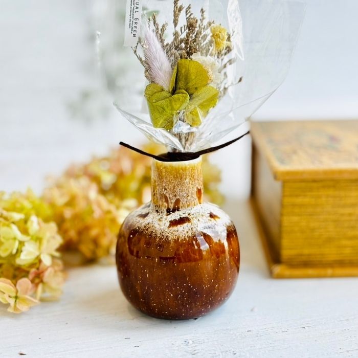 CHUBBY VASE キャメル02