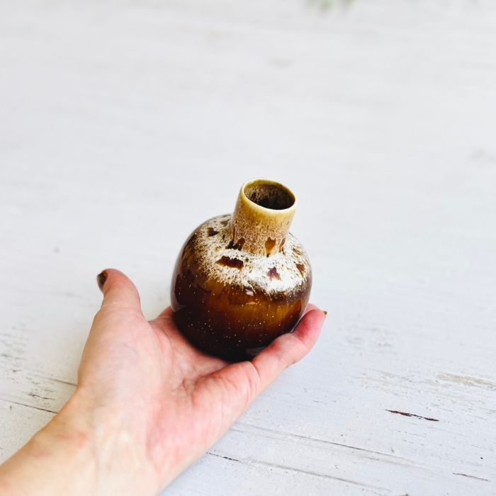 CHUBBY VASE キャメル07