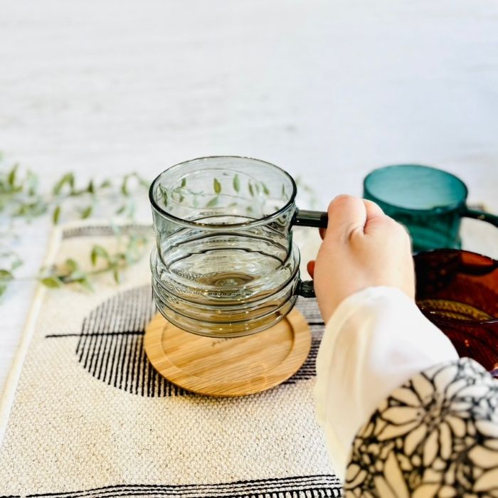 noon clear handle cup グレー07