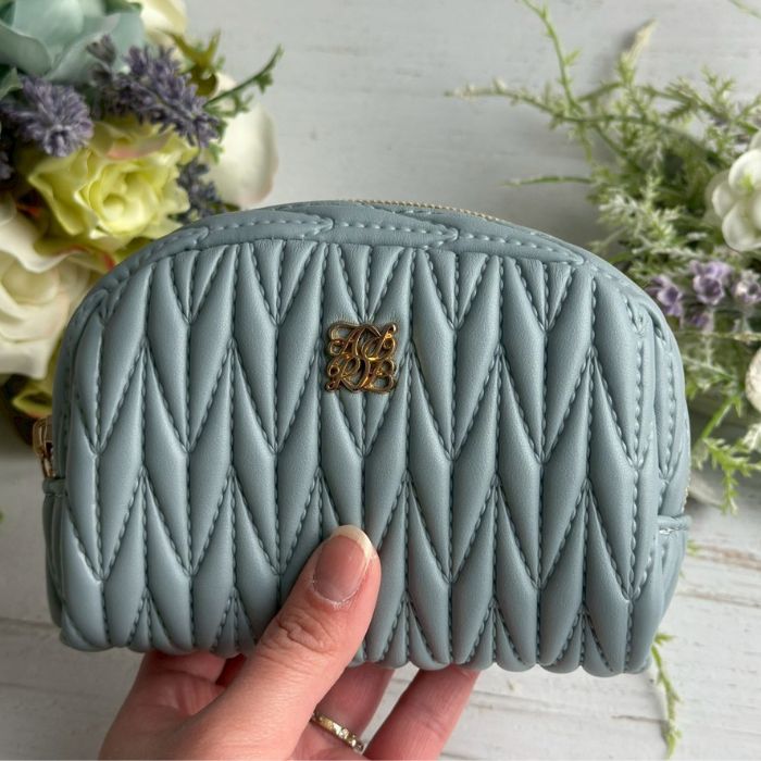 ポーチ メイクポーチ 化粧ポーチ キルト ロージア ブルー04