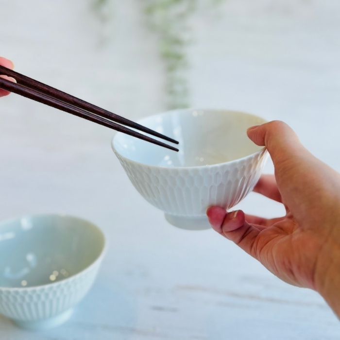 さざなみ 飯碗 白06