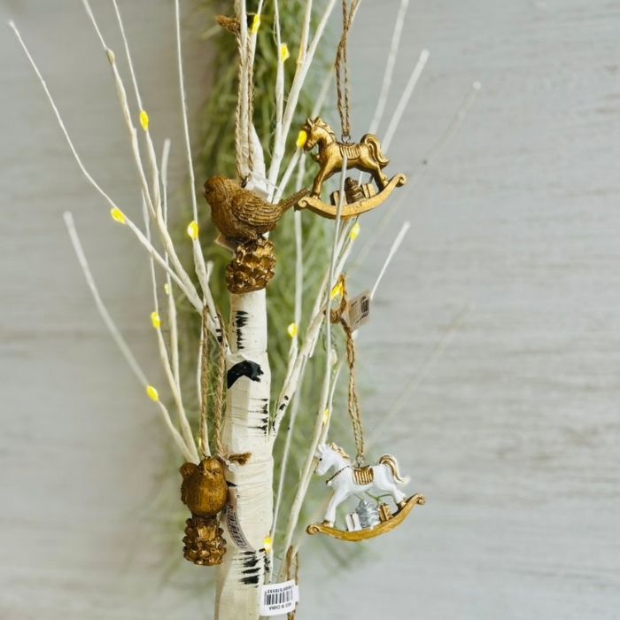 GOLDEN GLOW COLLECTION ロッキングホースオーナメント ホワイト02