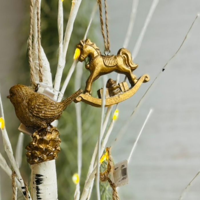 GOLDEN GLOW COLLECTION ロッキングホースオーナメント ブラウン03