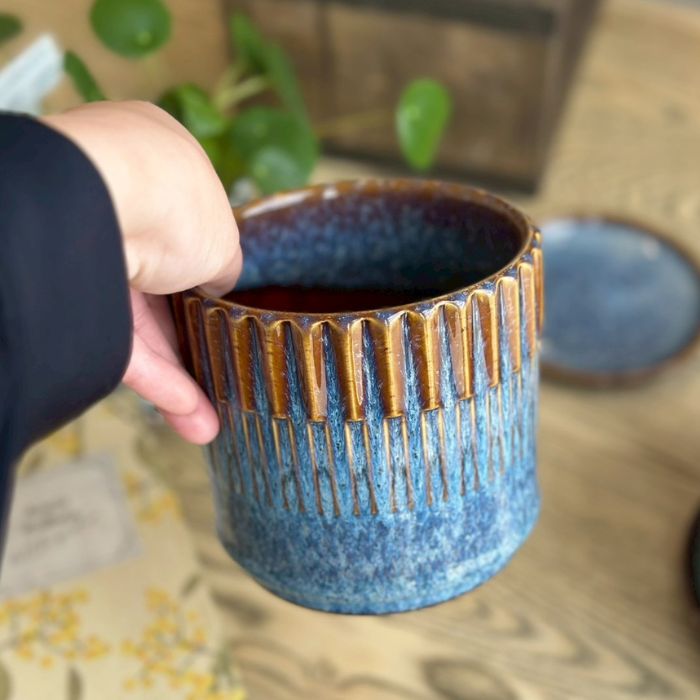 BRANCH　pot&saucer S Blue05