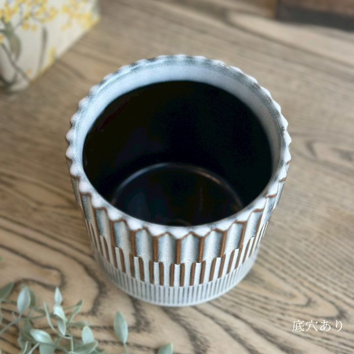 BRANCH pot&saucer M White03