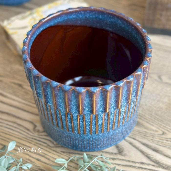 BRANCH　pot&saucer L Blue03
