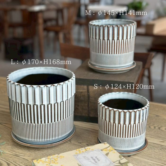 BRANCH　pot&saucer L Blue07