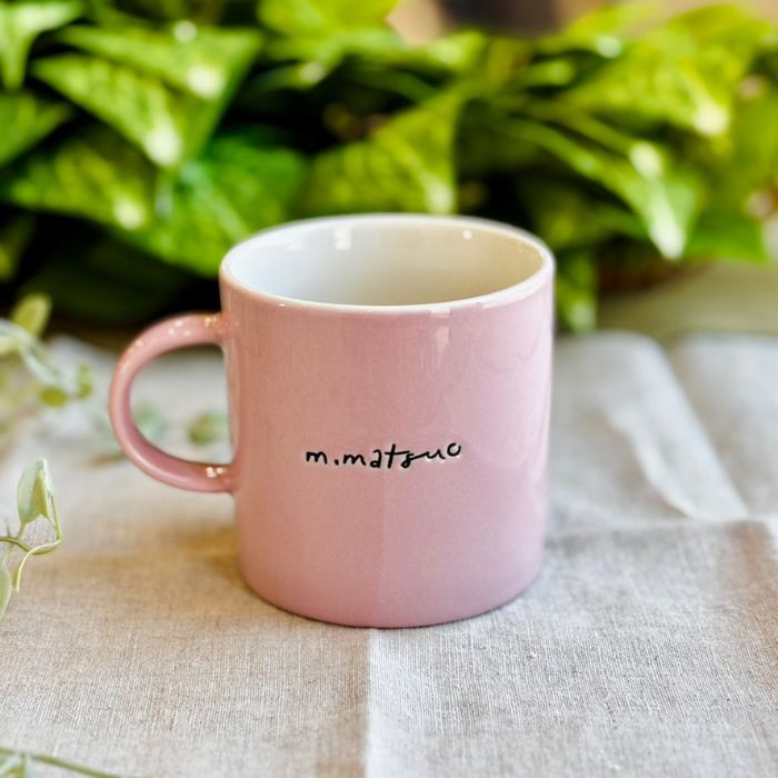 松尾ミユキ Embossed cat face mug ピンク03