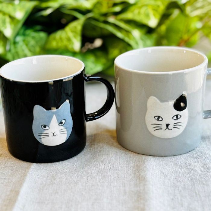 松尾ミユキ Embossed cat face mug ピンク07