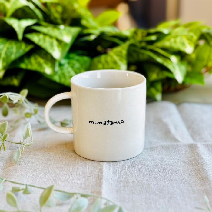松尾ミユキ Embossed cat face mug アイボリー03