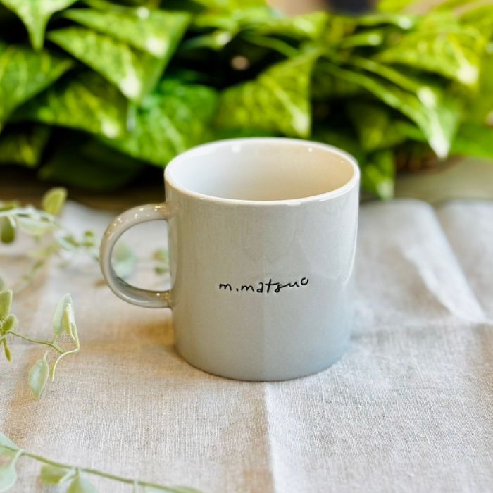 松尾ミユキ Embossed cat face mug グレー03