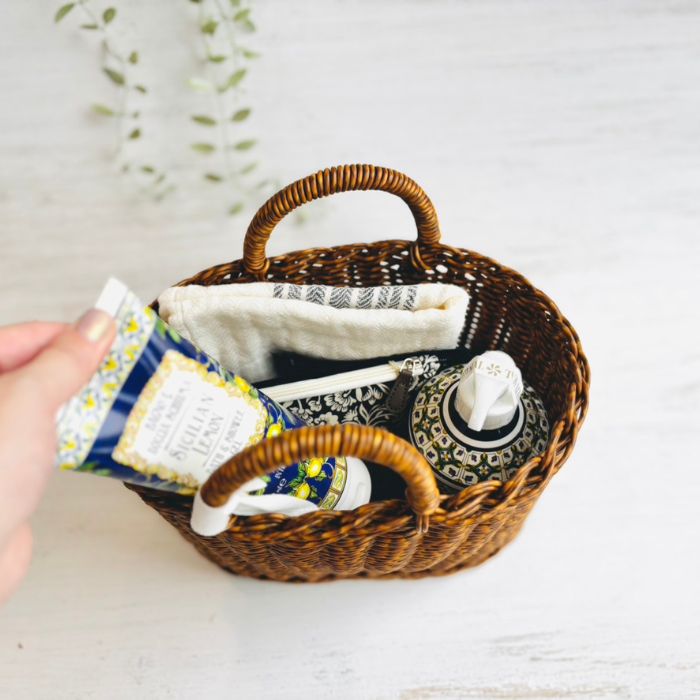 UTILE オーバルハンドルバスケット S ブラウン03