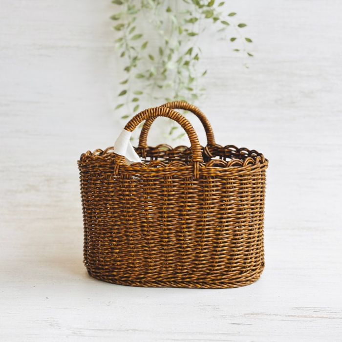 UTILE オーバルハンドルバスケット S ブラウン04