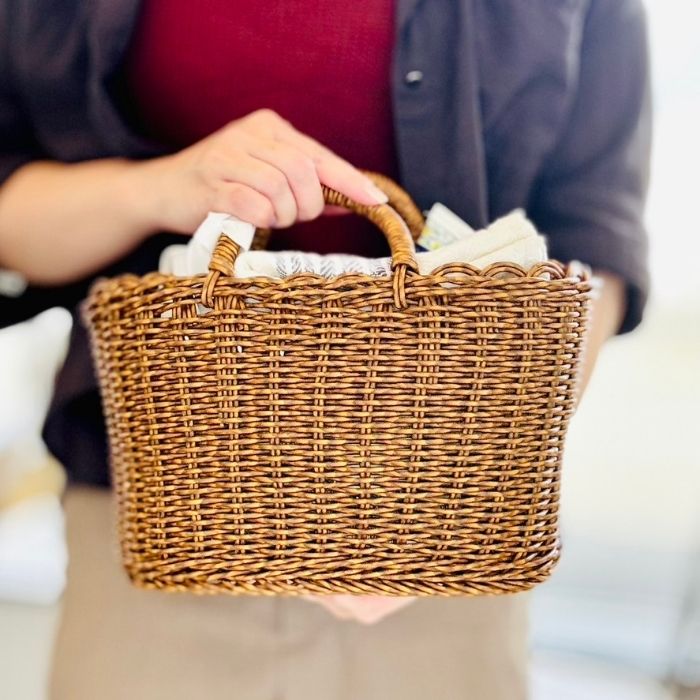 UTILE オーバルハンドルバスケット S ブラウン07