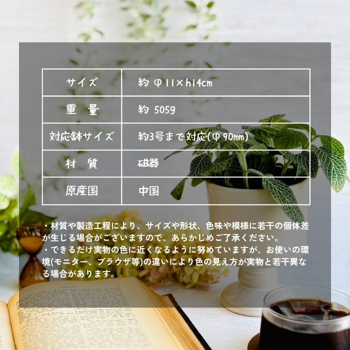 Sceneryvase スタンドポット アイボリー11