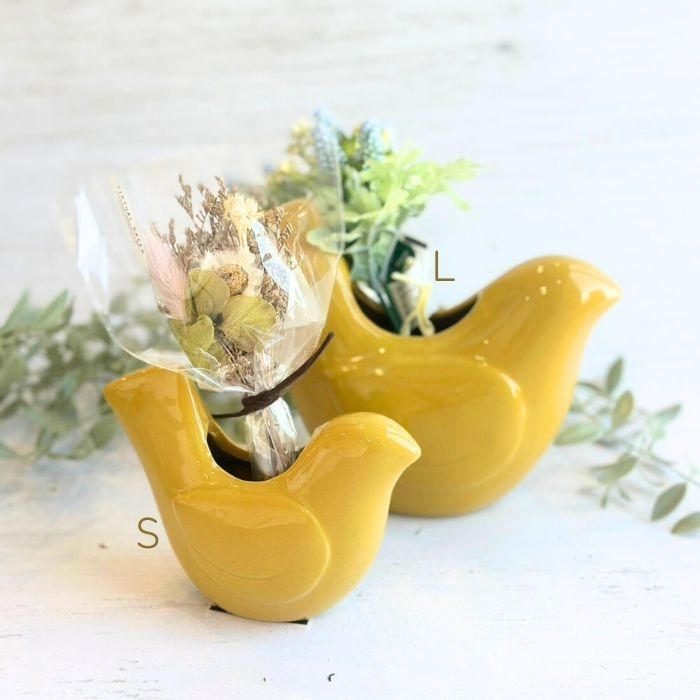 Sceneryvase バードフラワーベース S ブルー06