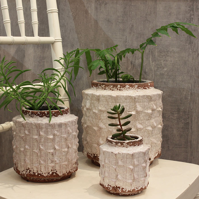 ＭＩＬＥＹ　鉢カバー　XSサイズ ホワイト　陶器　　観葉植物　アンティーク調13