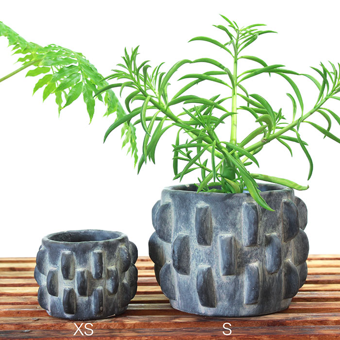 ＤＯＲ　鉢カバー　XSサイズ　ダークグレー　セメント　　鉢カバー　観葉植物　シック01
