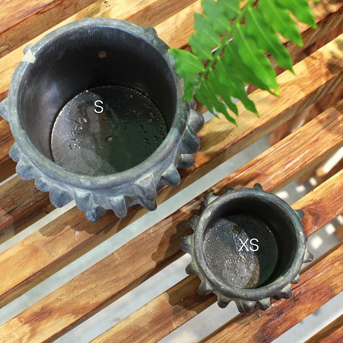 ＤＯＲ　鉢カバー　XSサイズ　ダークグレー　セメント　　鉢カバー　観葉植物　シック02