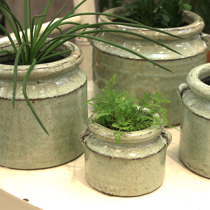 ＮＥＶ　鉢カバー　XSサイズ　グリーン　陶器　　鉢カバー　観葉植物　アンンティーク15