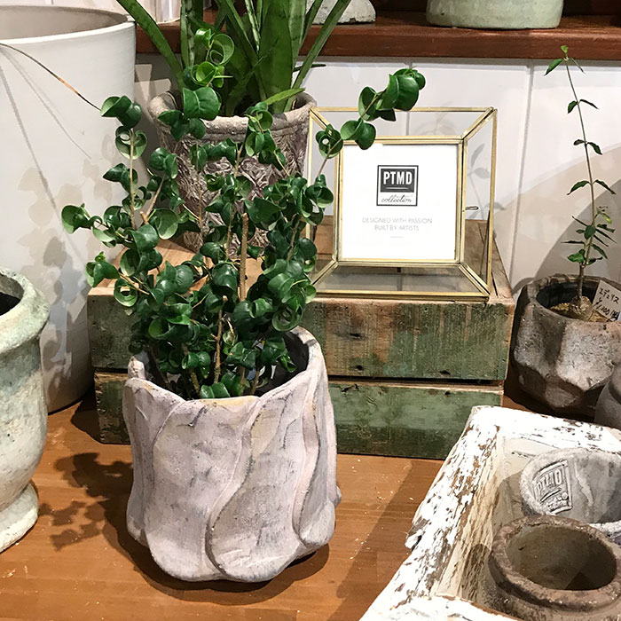 姫路市の雑貨店 Portus カフェも併設 ｄｅｃ ｐｉｎｋ 鉢カバー Lサイズ ｐｉｎｋ セメント ラウンド型 鉢カバー 観葉植物